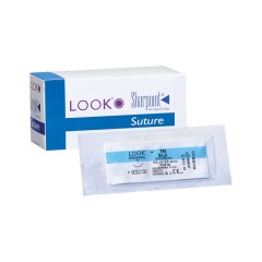 SURGICAL SPECIALITIES LOOK™ DENTAL SUTURES - 4/0 Plain Gut Suture, 18"/45cm, C6, 18mm 3/8 Circle